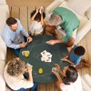 Soozier 24 inch Round Poker Mat, Texas Hold'em Non-Slip Poker Table Top - 2 of 4