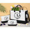 Personalized Christmas Gifts for Women, Initial Canvas Tote Bag & Make - 2 of 4