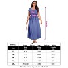 Coolmee Women Plus Size Casual Smocked Round Neck Short Sleeve Midi A-Line Flutter Dress With Pocket - 4 of 4