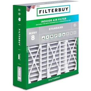Filterbuy 20x25.25x3.5 Air Filter (1-Pack), Pleated MERV 8 Dust Defense Replacement HVAC AC Furnace Filters for Aprile Space-Gard 102 / 2120 - 1 of 4