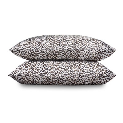 Queen Leopard Print Satin Microfiber Bedding Set