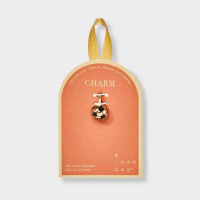 14K Gold Dipped Soccer Ball Charm - A New Day™ Gold