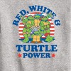 Boys' - Teenage Mutant Ninja Turtles - Red White Turtle Power Graphic Long Sleeve Fleece Sweatshirt - 2 of 4