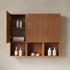 GDFStudio Houck 41" Modern Woodgrain Bathroom Wall Mounted Cabinet - 2 of 4