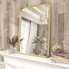 Apmir Rectangular Aluminum Alloy Framed and Tempered Glass Wall Bathroom Vanity Mirror in Matte Black/ Gold/ Silver/ Brown - 4 of 4