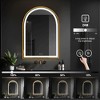 Dovelina Arched Bathroom Vanity Mirror with LED Lights Anti-fog Wall Mirror - 3 of 4