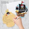 Big Dot of Happiness Pirate Ship Adventures - Shaped Fill-In Invitations - Skull Birthday Party Invitation Cards with Envelopes - Set of 12 - 2 of 4