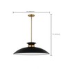 Nuvo Lighting Perkins 1 - Light Pendant in  Matte Black/Burnished Brass - 4 of 4