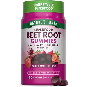 Nature's Truth Beet Root Gummies | 60 Count | Strawberry Flavor - 1 of 4