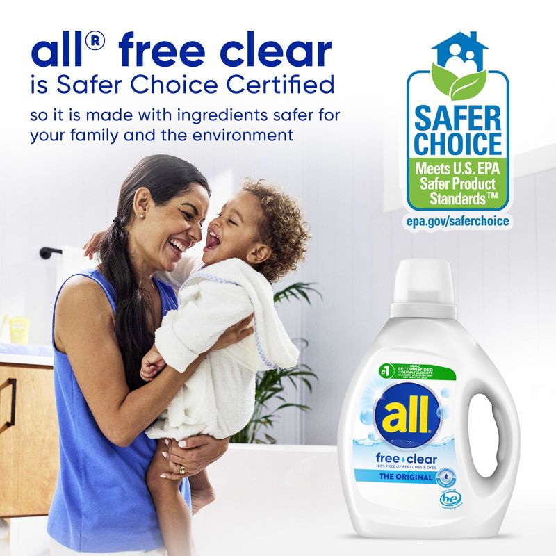 All Free Clear Liquid Concentrated Laundry Concentrated Detergent, 6 of 17