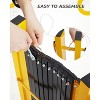 Expandable Metal Barricade, Adjustable Safety Barrier with Wheels, Folding Traffic Fence for Crowd Control, Portable & Heavy-Duty Construction Gate - 3 of 4