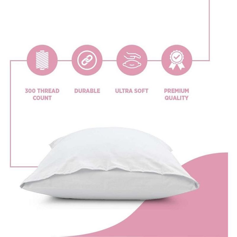 Circles Home Premium Sateen Cotton Blend Envelope Pillowcase - (2 Pack), 3 of 9