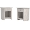 Galano Oller 1-Drawer Nightstand (23 in. H x 18.7 in. W x 15.7 in. D) in Knotty Oak, Dusty Gray Oak (Set of 2) - 2 of 4