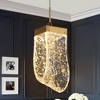 LNC Aeyilana 1-Lights 3.6" Luxury and Glam Loop Resin Integrated LED Crytal Mini Pendant  Lights, Gold - 2 of 4