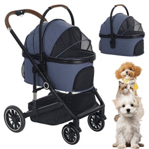 Kinder King 3-in-1 Pet Stroller for Dog, Folding Cat and Dog Stroller with Detachable Cradle - 1 of 4
