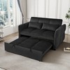 3-Seater Velvet 3-in-1 Pull Out Reclining Sofa Bed with Pillows, Hardwood Frame, and Easy Assembly - 3 of 4