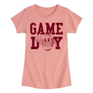 Girls' - Instant Message - Game Day Football Fitted Short Sleeve Graphic T-Shirt - 1 of 4