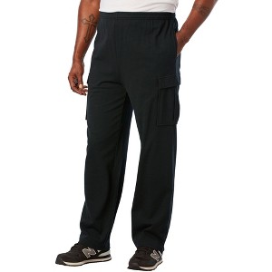 KingSize Men's Big & Tall Lightweight Jersey Cargo Sweatpants - 1 of 4