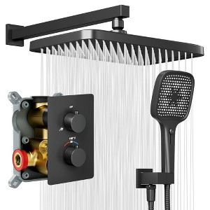 Captiva Designs Thermostatic Shower System with High-Pressure Shower Head & Hand Shower - 1 of 4