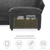 118" Chenille Upholstered L-Shaped Sectional Sofa with Reversible Chaise, Double Cushions, and Storage Pockets - 2 of 4