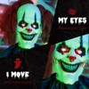 SEVOBAL Party Decorations and Accessories 6' Animated Circus Clown Halloween Prop with Sound and Motion Vivid for House, White, 43"*25.2"*72.4" - 4 of 4