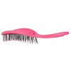 Bass Brushes The BIO-FLEX Swirl Detangling Hair Brush with Patented Plant Handle Flexible Nylon Pins Compressed Plant Fiber Handle Swirl Shape - 3 of 4