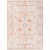 Boho Medallion Rug - Washable vintage floral carpet, soft & non-slip for entryway & bedroom - 3 of 4
