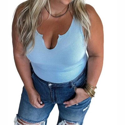 Women's Basic Babe Tank Bodysuit - BLAKELEY
