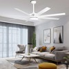 Bella Depot 65" Modern Wihte Ceiling Fan with LED Light and Remote - 4 of 4