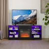 VYNXARIA Contemporary 2-in-1 Electric Fireplace TV Stand with Adjustable Glass Shelves - 2 of 4
