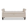 NicBex 57.5" Storage Bench Velvet Fabric Accent Tufted Roll Arm Storage Bench for Bedroom and Entryway - 4 of 4