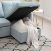 NicBex L-Shaped Chenille Reversible Sleeper Sectional Sofa with Storage Chaise for Living Room,Apartment,Office - 4 of 4