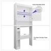 Over-The-Toilet Storage Cabinet with 2 Doors，Home Space-Saving Toilet Rack - 3 of 4