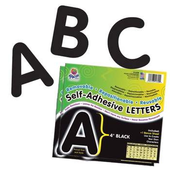 Pacon® Self-Adhesive Letters, Black, Puffy Font, 4", 78 Characters Per Pack, 2 Packs