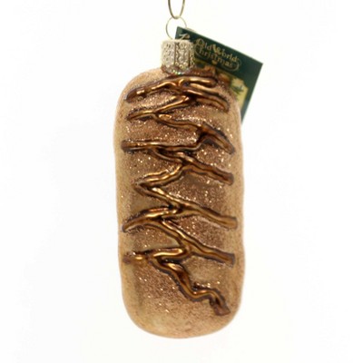 Old World Christmas 4.5" Maple Bar Ornament Donut Breakfast  -  Tree Ornaments