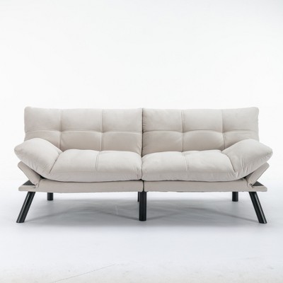 SKRAN Convertible Folding Modern sofa Bed for Living Room, Bedroom, Home, Office, Cream