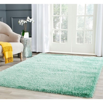 Charlotte Teal 4' x 6' Shag Area Rug