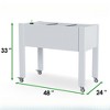 VisioGear Raised Garden Bed, Rectangle Planter with 4 Wheels, Mobile Garden Planter for Backyard, Grey, 48"*24"*33" - 3 of 4