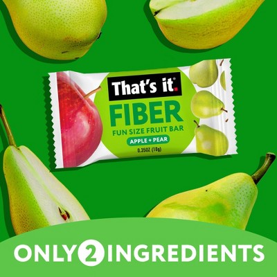 That's It. Fiber Fun Size Apple + Pear Fruit Bars - 0.35oz/12ct