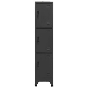 vidaXL Locker Cabinet Anthracite Steel Standard Locks Locker Cabinet - 1 of 4