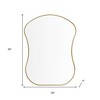 HomeRoots 39" Gold Abstract Wavy Geometric Framed Accent Mirror - 3 of 4