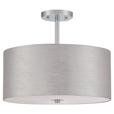 Silvain Semi Flush Mount Wall Lights - Chrome - Lite Source