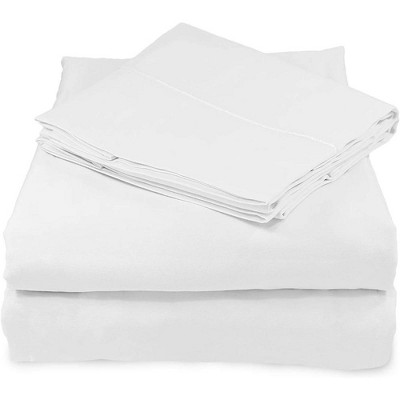 Whisper Organics, 100% Organic Cotton Sheets, 300 Thread Count Bed Sheets Set, GOTS Certified, 2 Pillowcases Included, White Color