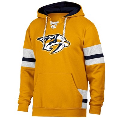 NHL Nashville Predators Men's Long Sleeve Hooded Sweatshirt with Lace