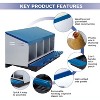 3/ 4 Hole Metal Chicken Nesting Box with Removable Roll-Out Tray Easy Egg Collection & Clean Galvanized Steel Laying Box, for Backyard Coop Orange - 3 of 4