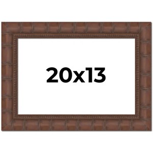 PosterPalooza | 20x13 Wide Bamboo Picture Frame, UV Acrylic, 4 Finishes - Brown, Black, Silver, and Natural - 1 of 4