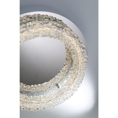 Sassi 15" Chrome LED Flush Mount with Crystal Shards