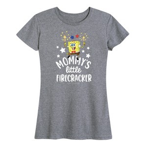 Women's - SpongeBob SquarePants - Mommy's Little Firecracker Short Sleeve Graphic T-Shirt - 1 of 4