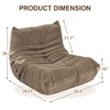 CENGHU Bean Bag Chair with Memory Foam Filling Big Bean Bag for Adults Lazy Sofa Leaf Lounge Sofa for Home, Apartment, Living room - 4 of 4