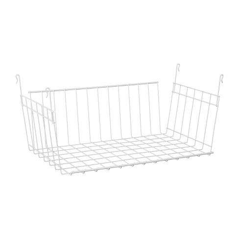 Large Metal Wire Hanging Pullout Drawer Basket for Under Shelf